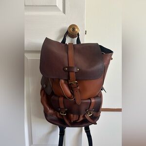 Coach Brown Leather Men's Backpack